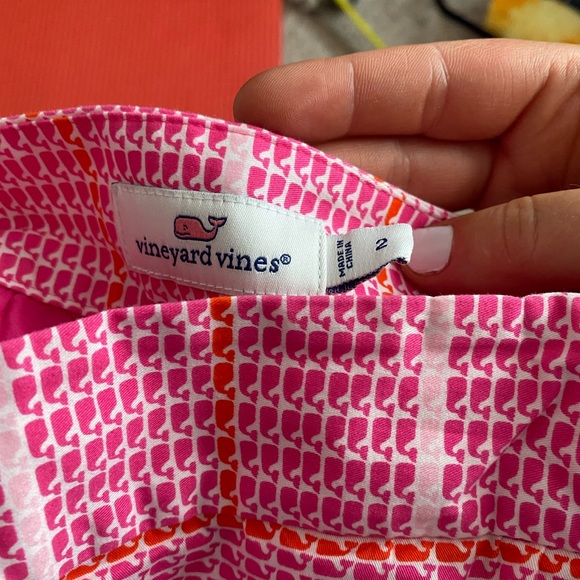 Vineyard Vines Whale Print Pink, orange and white Women’s skirt. EUC - Picture 2 of 5